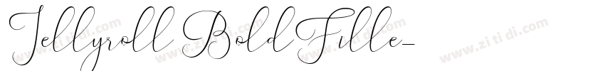 Jellyroll BoldFille字体转换